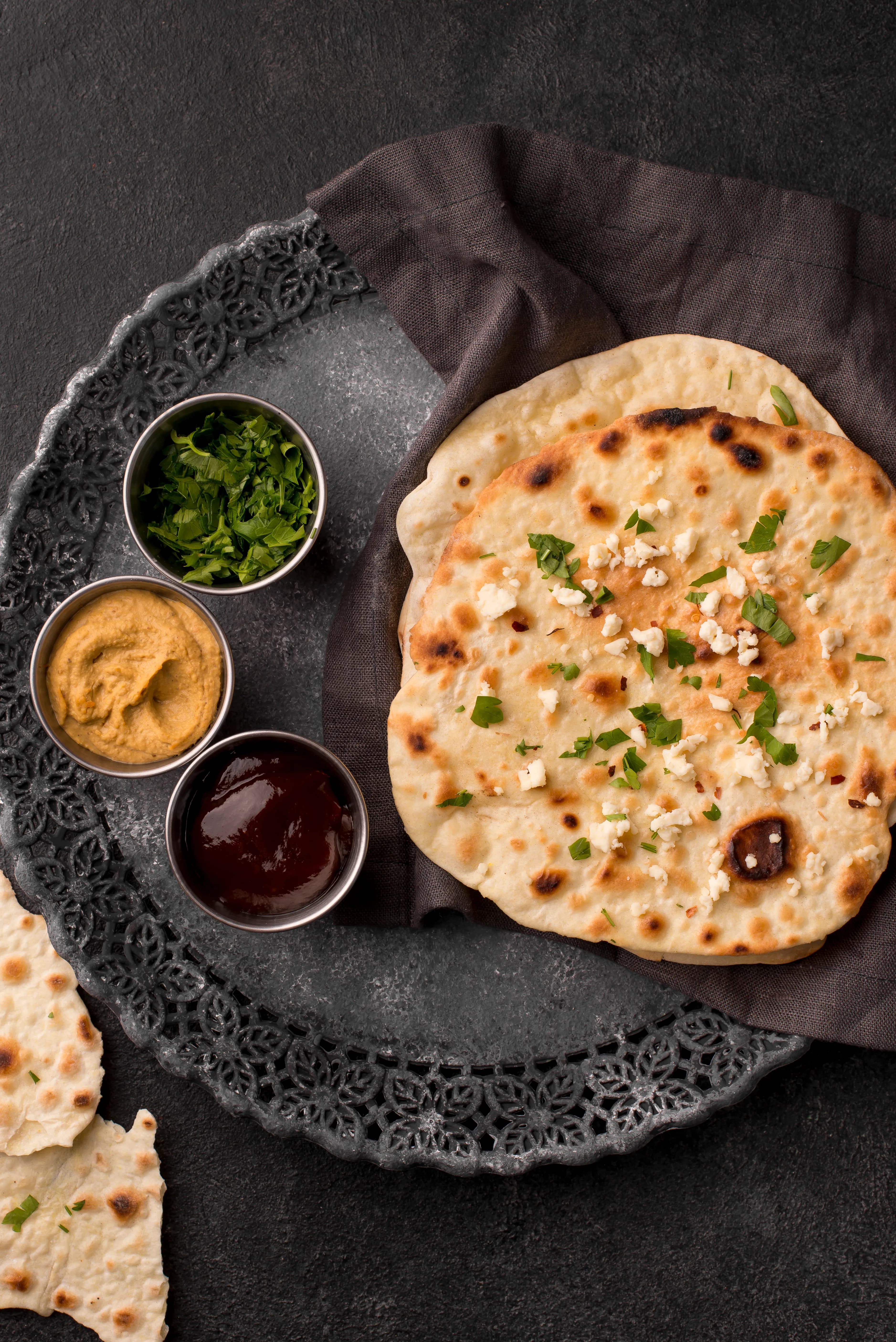 Delicious Assortment Traditional Roti