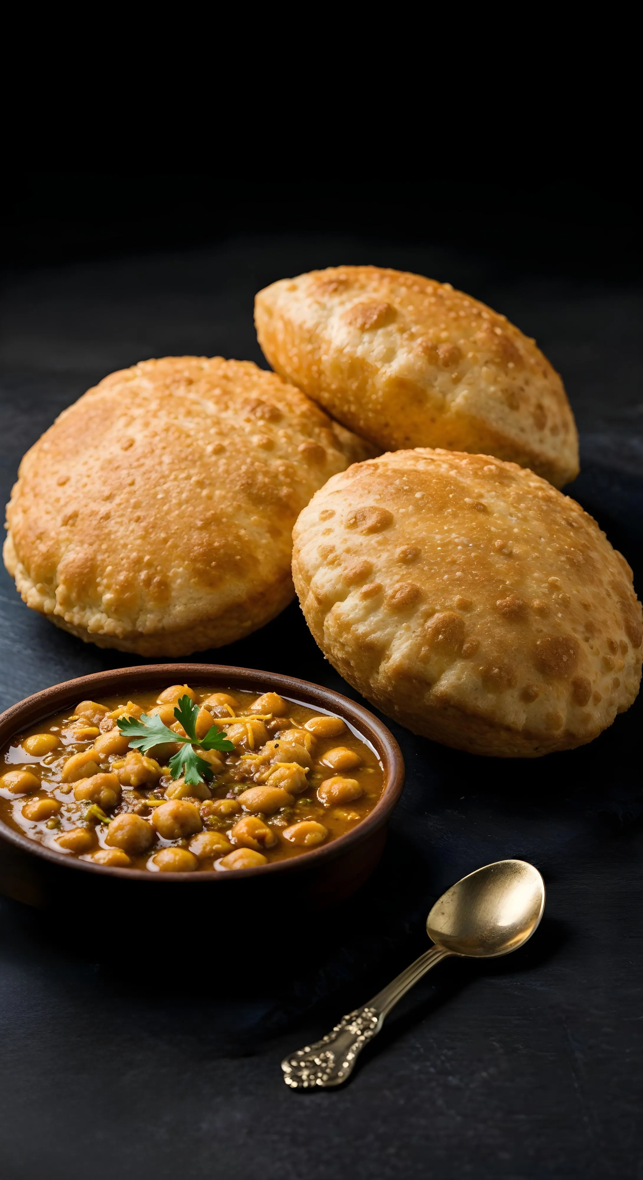 Delicious Chole Bhature Dish